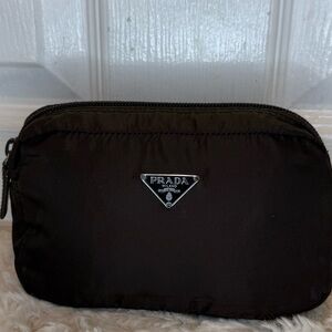 PRADA POUCH LOGO PLATE BAG